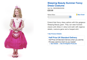 Sleeping Beauty dress from the Disney Store.