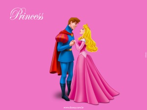 Sleeping Beauty and the Prince as they appear in the modern Disney Princess range.